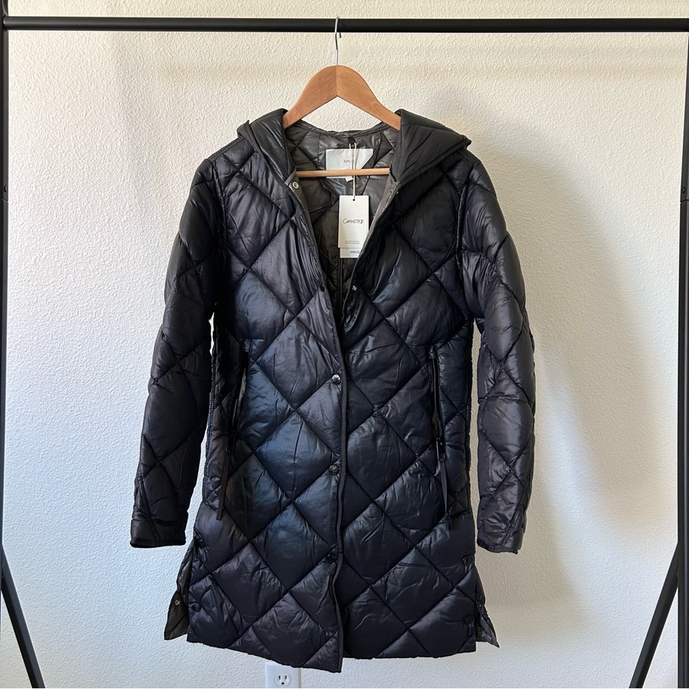 NWT Mango Hooded Quilted Coat - Picture 4 of 10